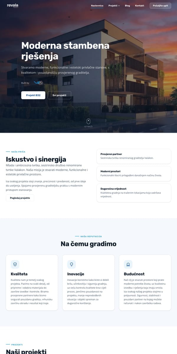 Revala, web stranica