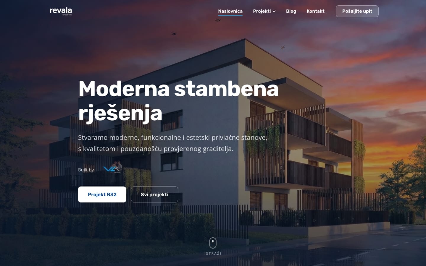 Revala, web stranica na računalu